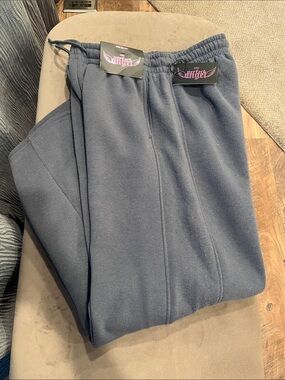Women's Grey Track Joggers with Wide Leg Elastic Waist